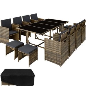 TECTAKE Rattan Sitzgruppe Palma 12-tlg Möbel Test